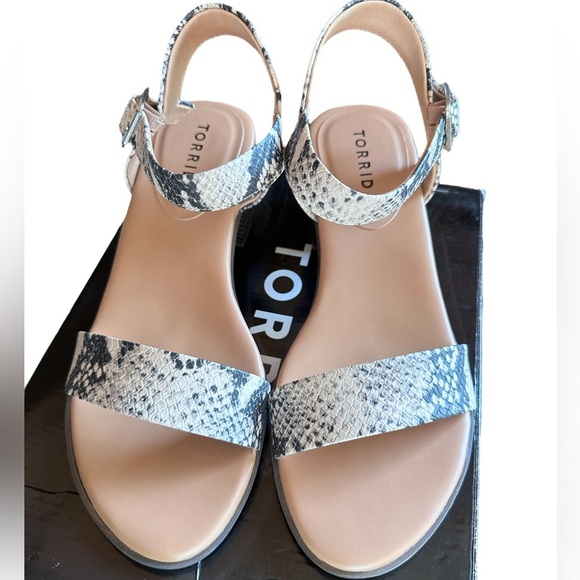 Torrid Snake Print Stacked Heel Sandal - Picture 5 of 7
